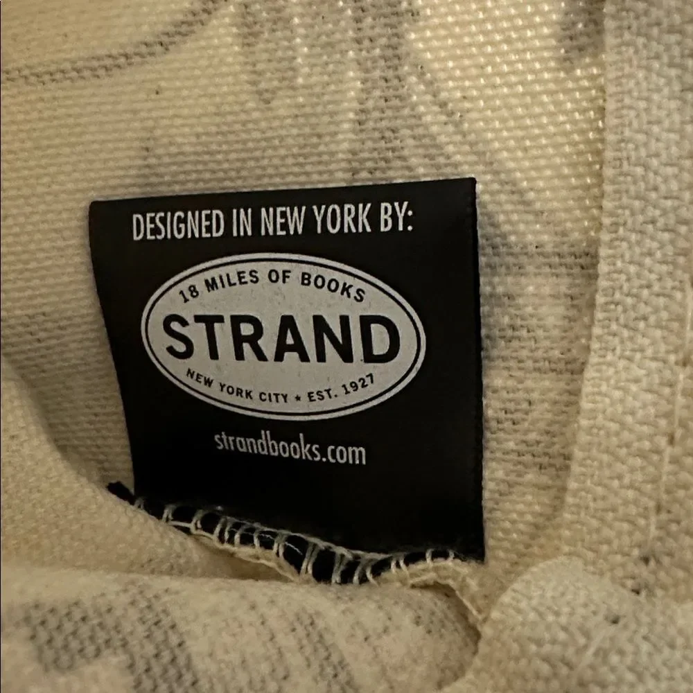Strand Books Ivory Navy Canvas Toile NY City Print Essential Pencil Travel Case